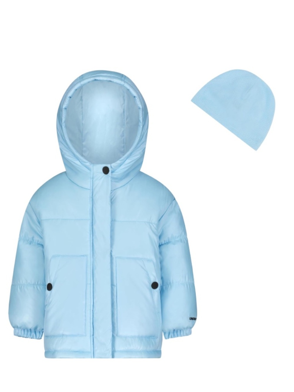 3J. LONDON FOG Girls' Shine Heavyweight Hooded Puffer Jacket